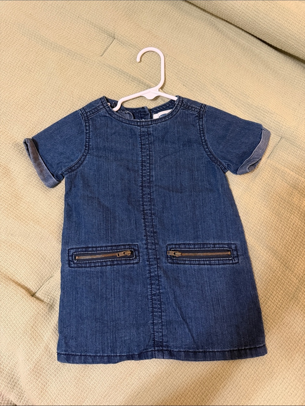 Old Navy Toddler Denim Zip-Pocket Dress - Blue